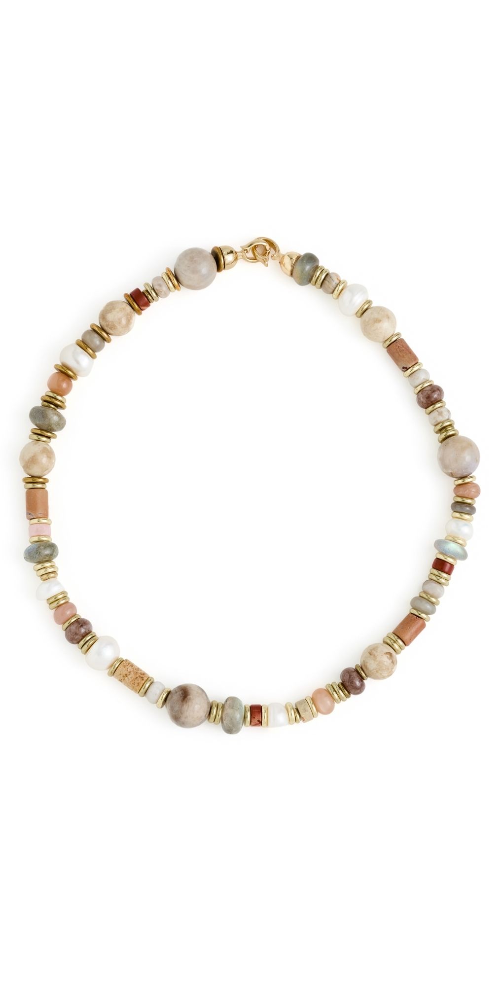 SHASHI Joe Smooth Gemstone Necklace Multi One Size