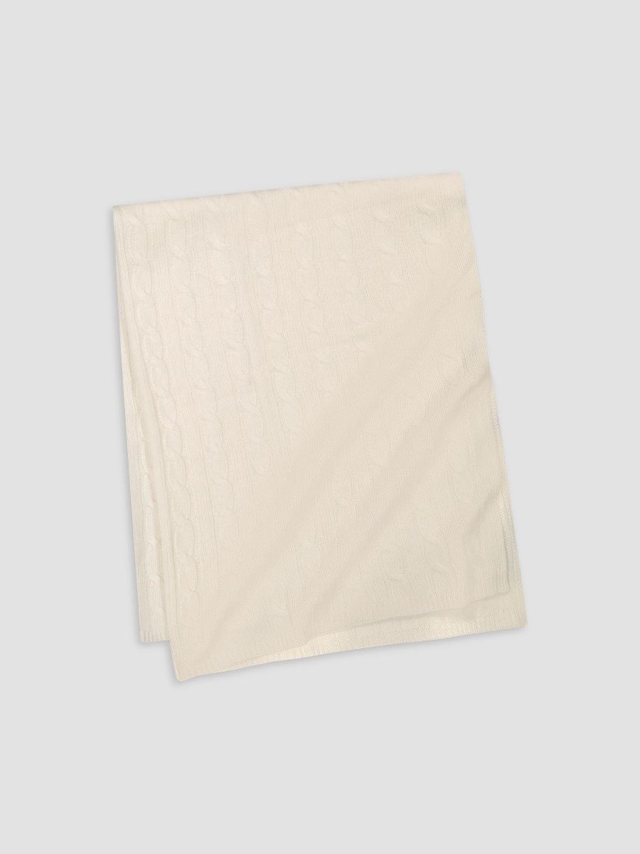 Sofia Cashmere Unisex Baby's Cashmere Cable Knit Blanket - Ivory