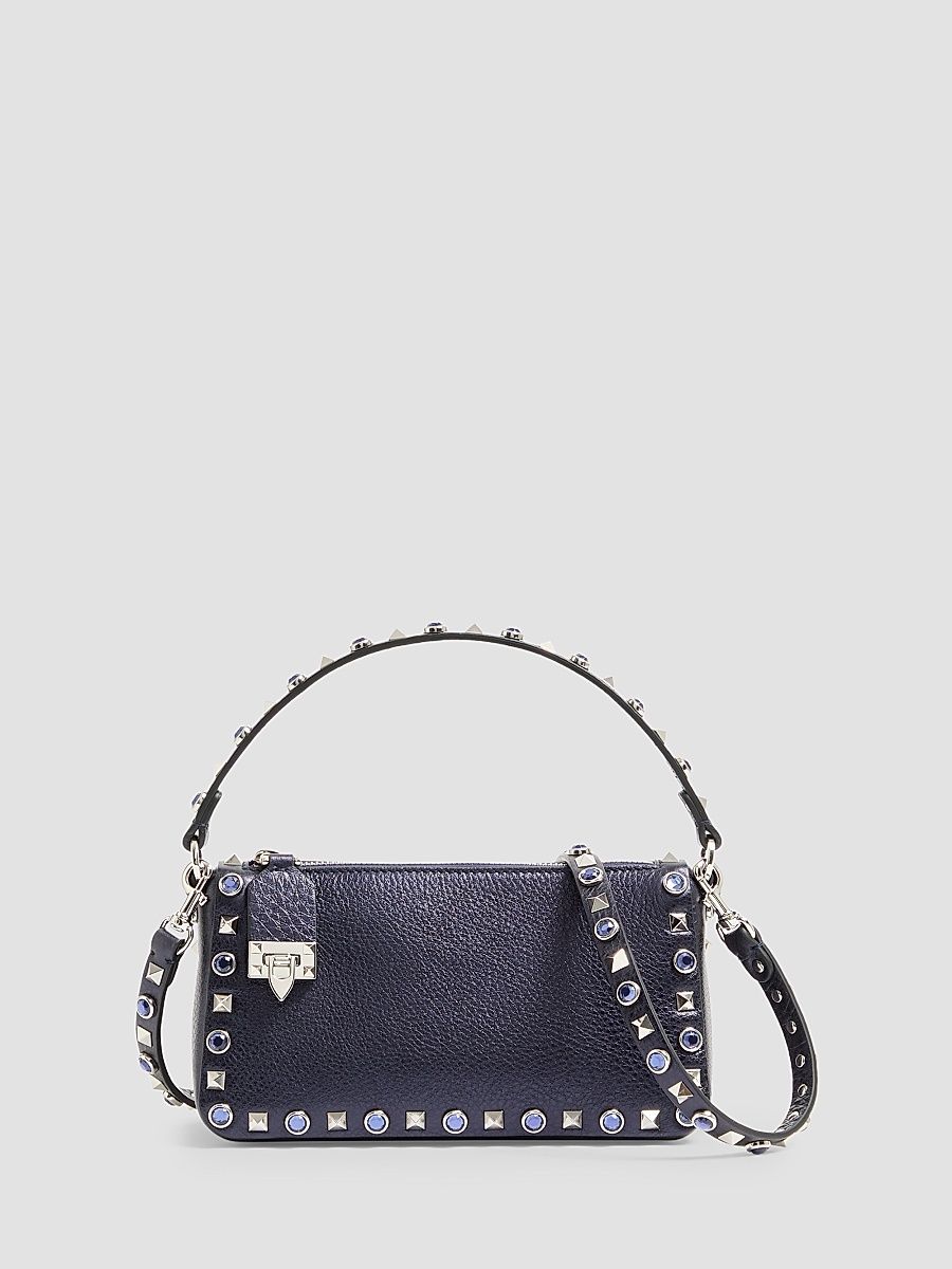Women's Rockstud Shoulder Bag - Navy