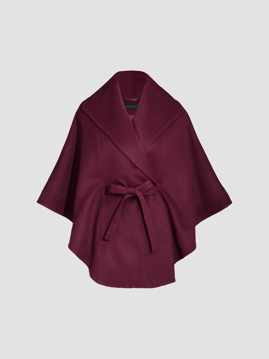 Sentaler Women's Belted Alpaca-Wool Coat - Cherry Lacquer