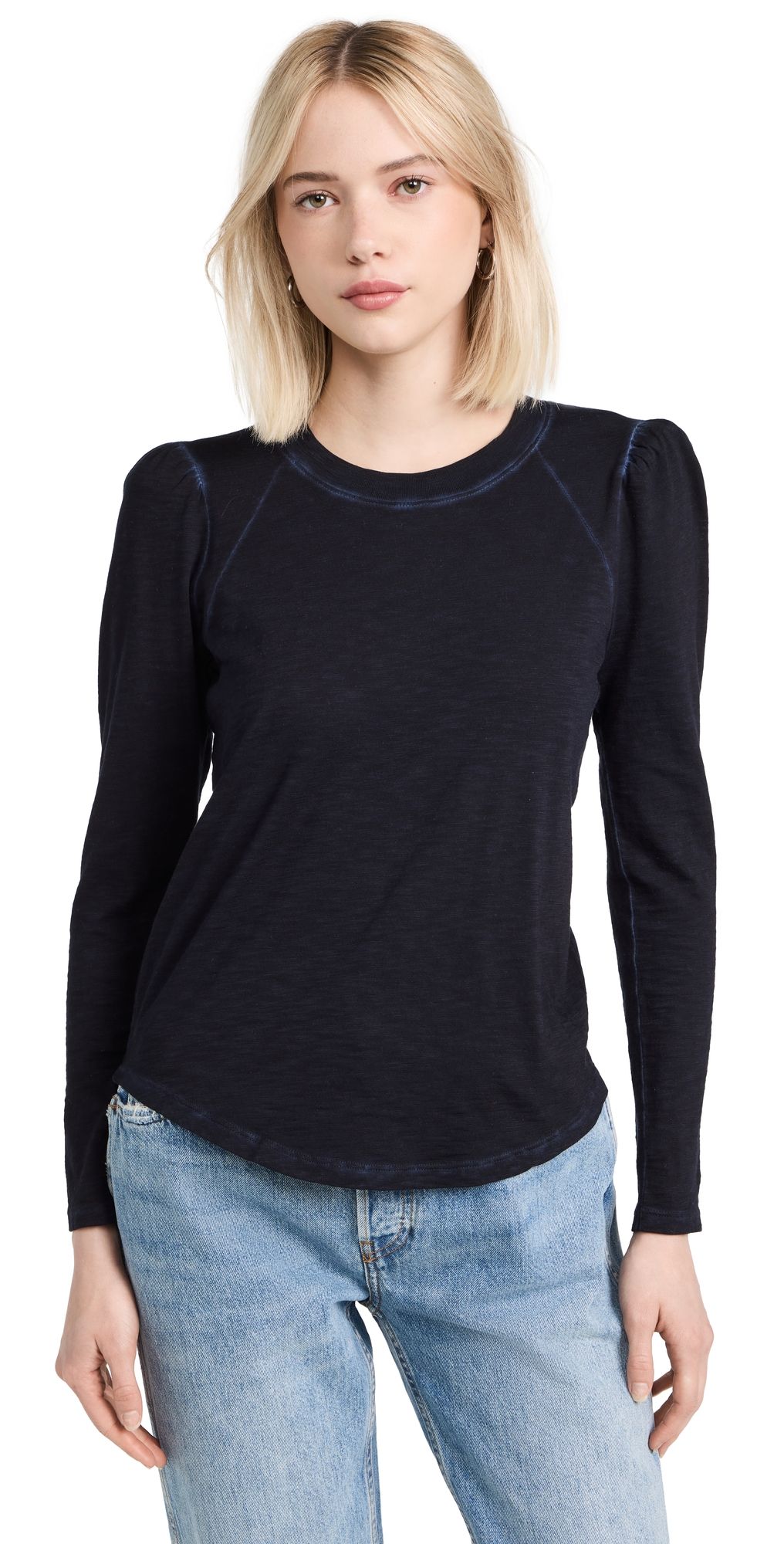Veronica Beard Jean Mason Baseball Tee Navy L