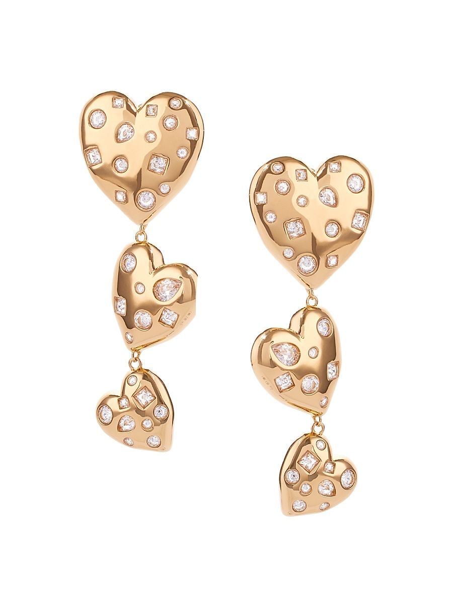 Women's Eros Luxe 14K-Gold-Plated & Cubic Zirconia Drop Earrings - Gold