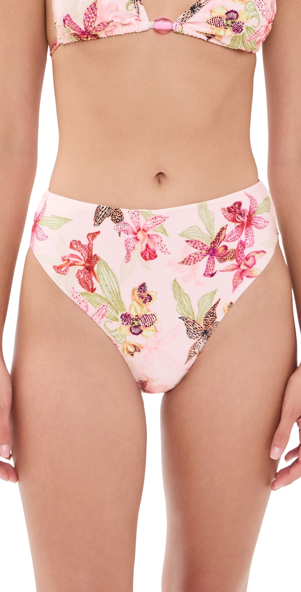 PatBO Orchid Bloom Bikini Bottoms Rose S