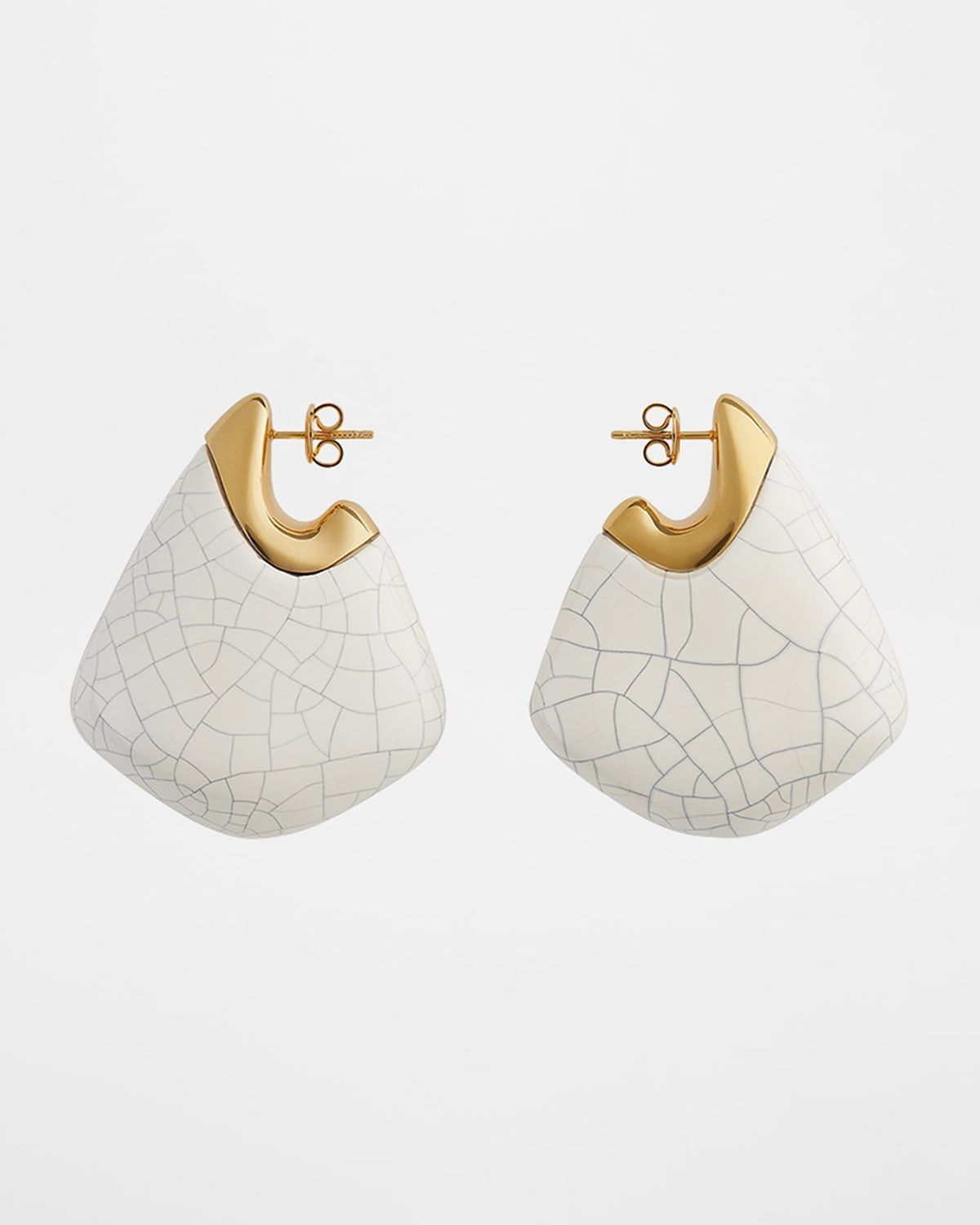 Large Fin Ceramic Earrings