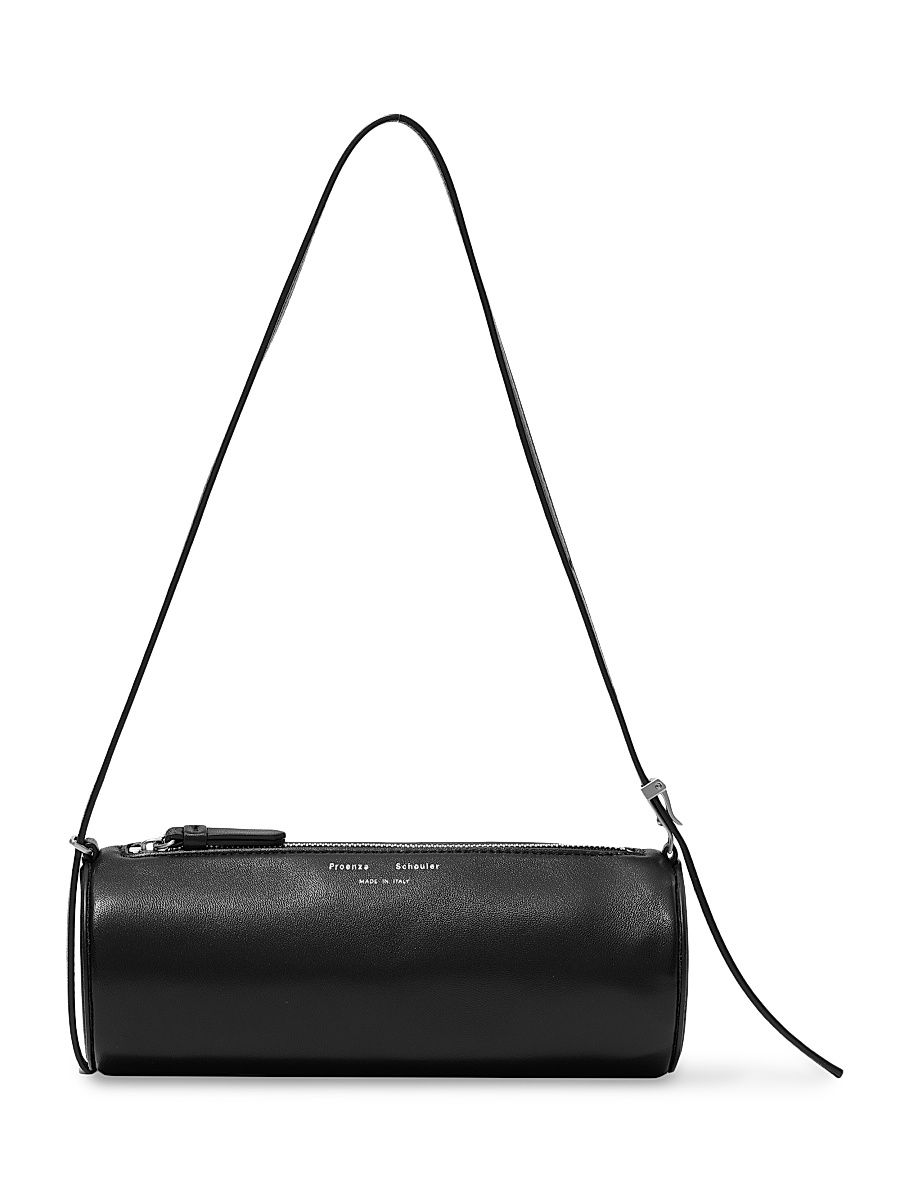 Women's Silo Leather Shoulder Bag - Black