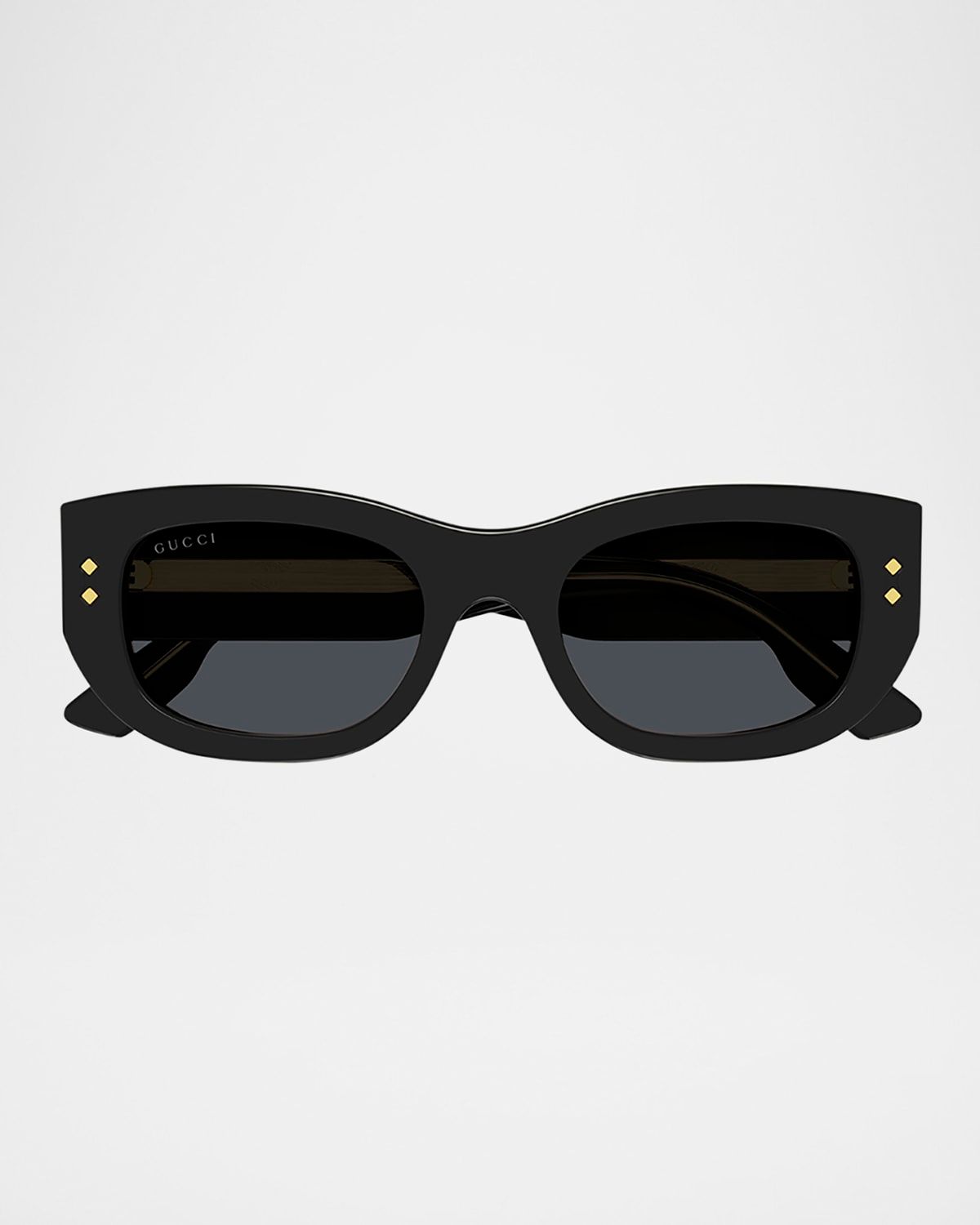 Embellished Rectangle Acetate Sunglasses