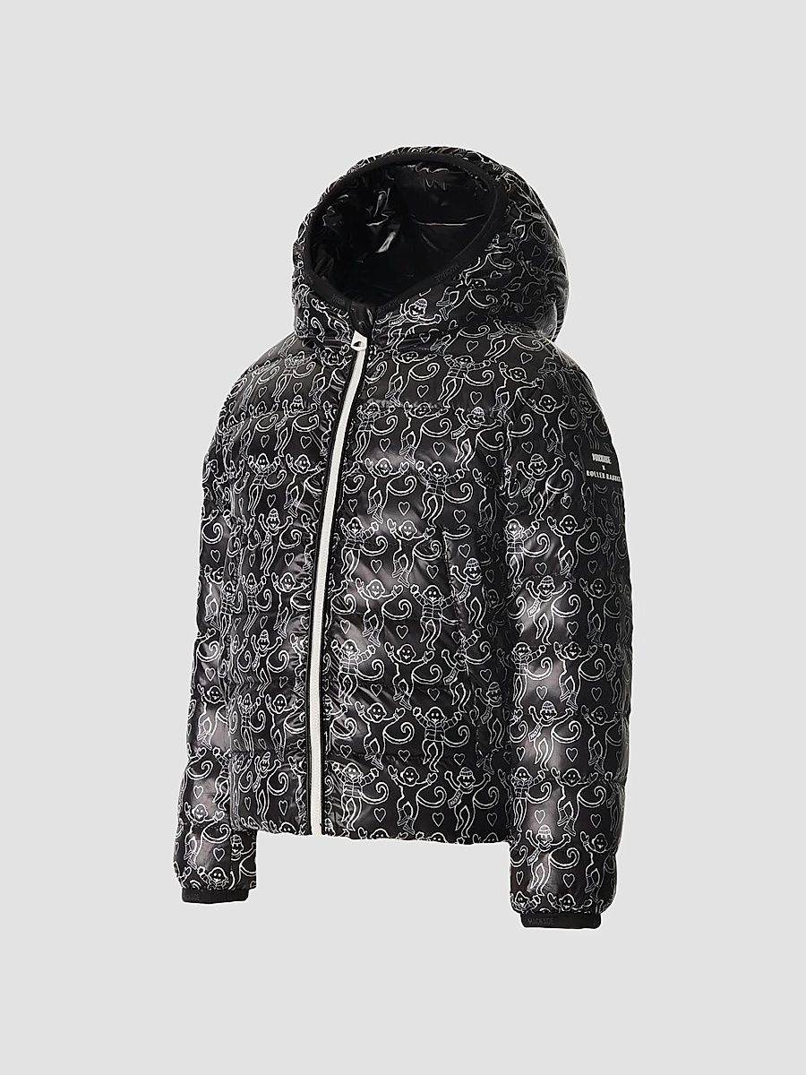 Mackage Girl's Girl's Roller Rabbit Reversible Hooded Down Jacket - Black - Size 8