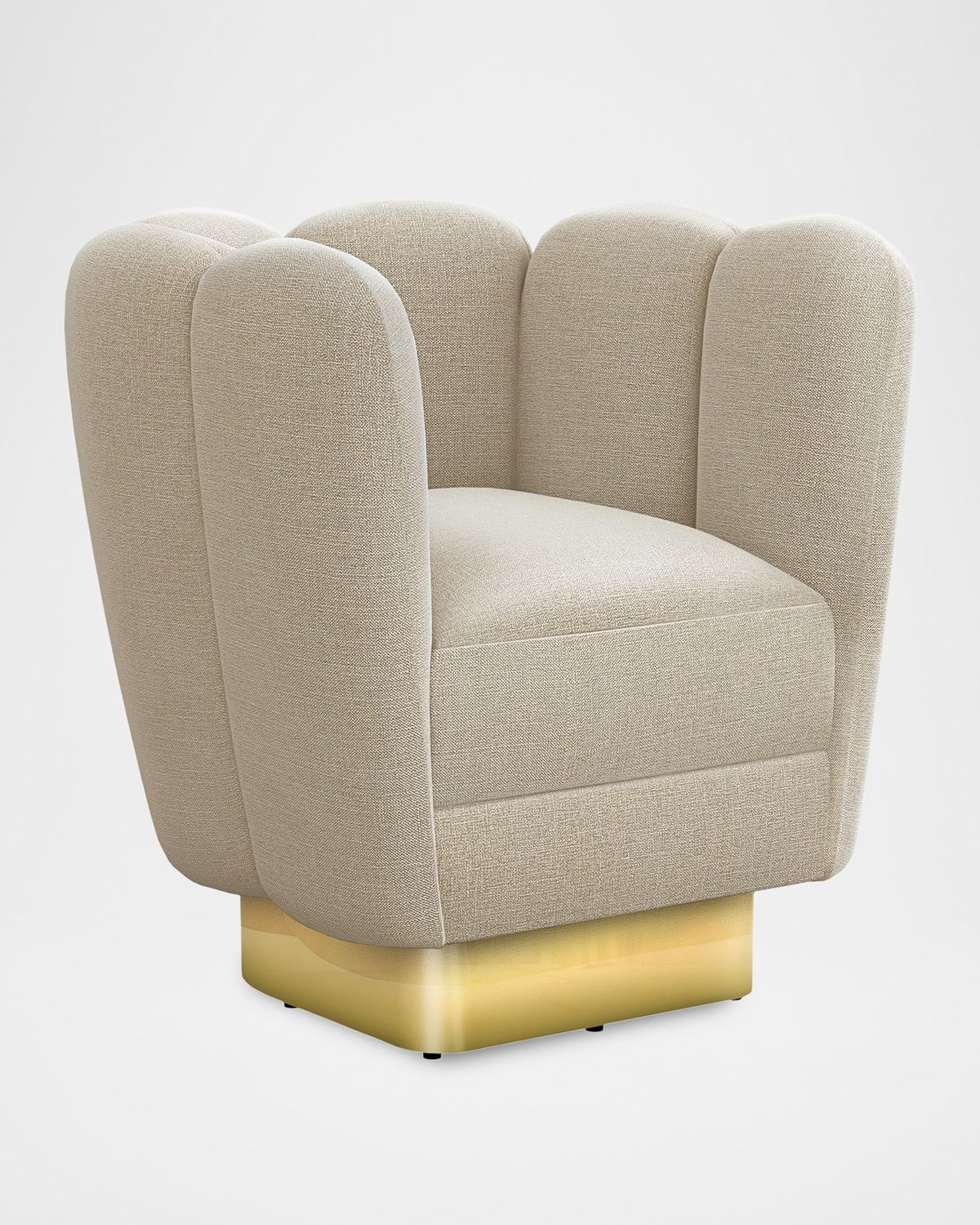 Gallery Brass Swivel Chair