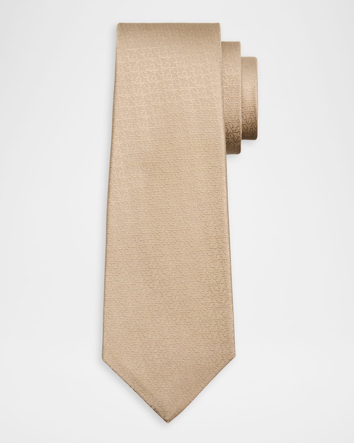 Men & apos;s Tonal Jacquard Silk 7-Fold Tie