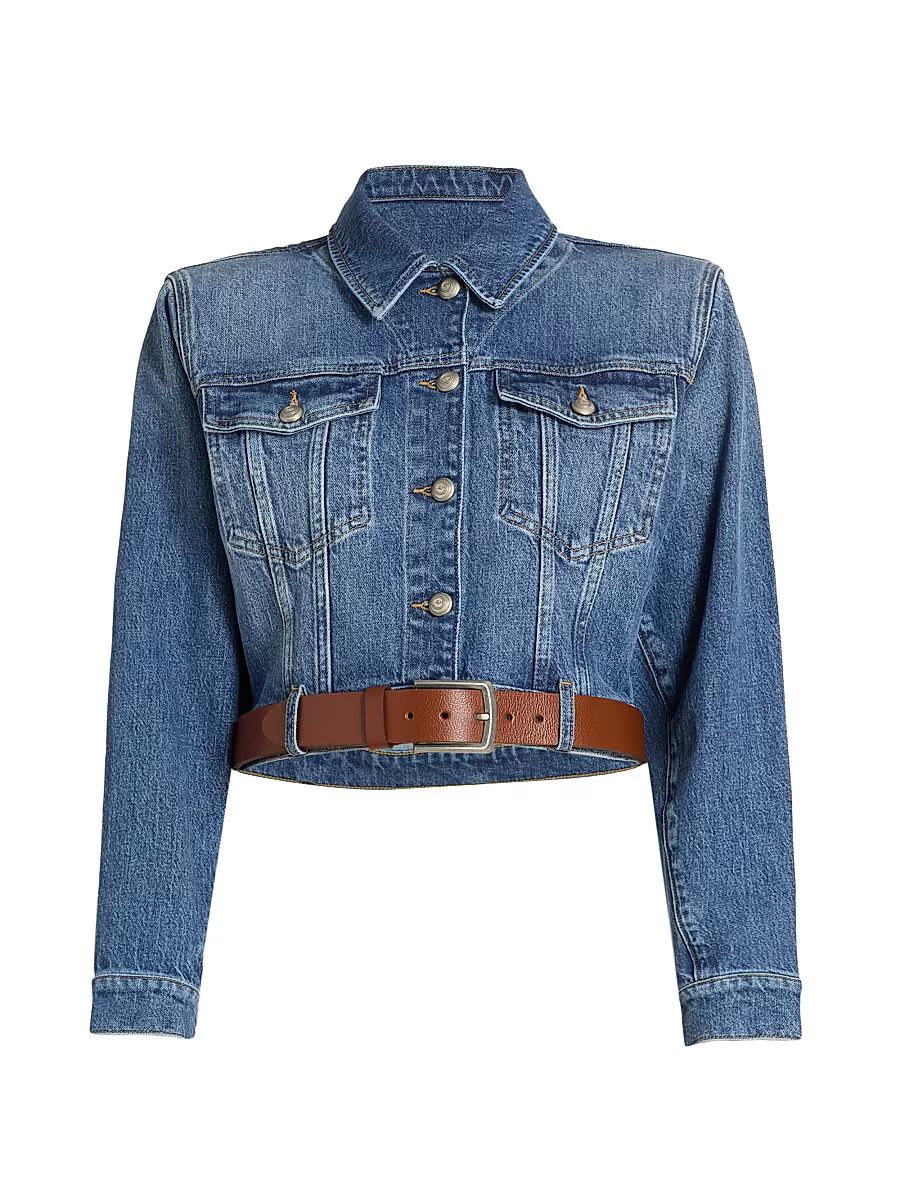 Women's Graciel Belted Denim Jacket - Amberstone - Size XL