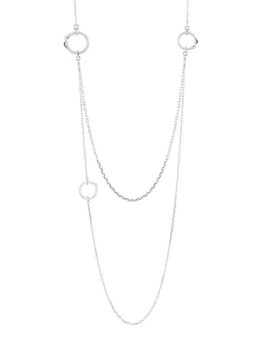 Women's Antifer 18K White Gold & 0.69 TCW Diamond Long Necklace - White Gold