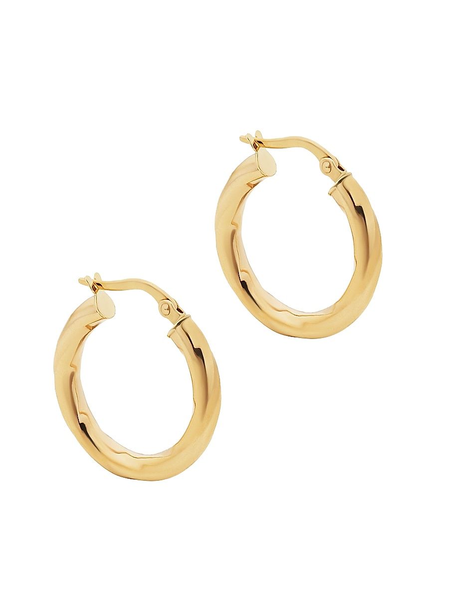 Women's 14K Yellow Gold Goddess Hoops - Yellow Gold