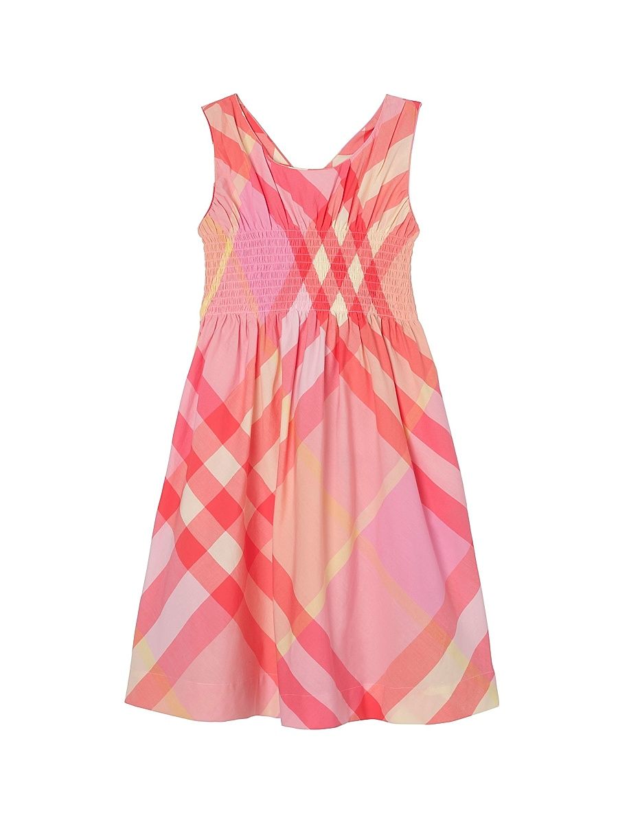 Little Girl's & Girl's Camie Check Cotton Dress - Strawberry Pink - Size 8