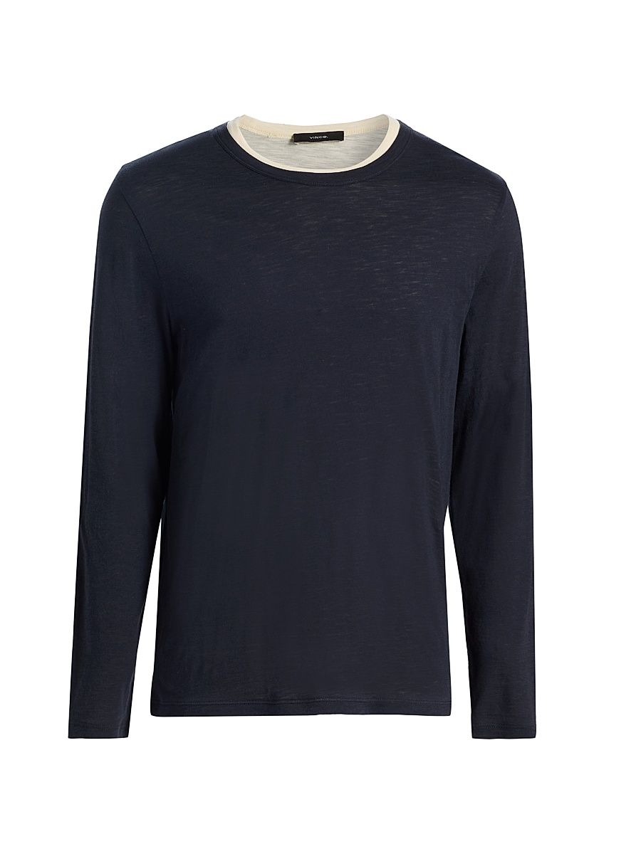 Men's Fine Slub Cotton Double-Layer Crewneck T-Shirt - Deep Satin - Size XXL