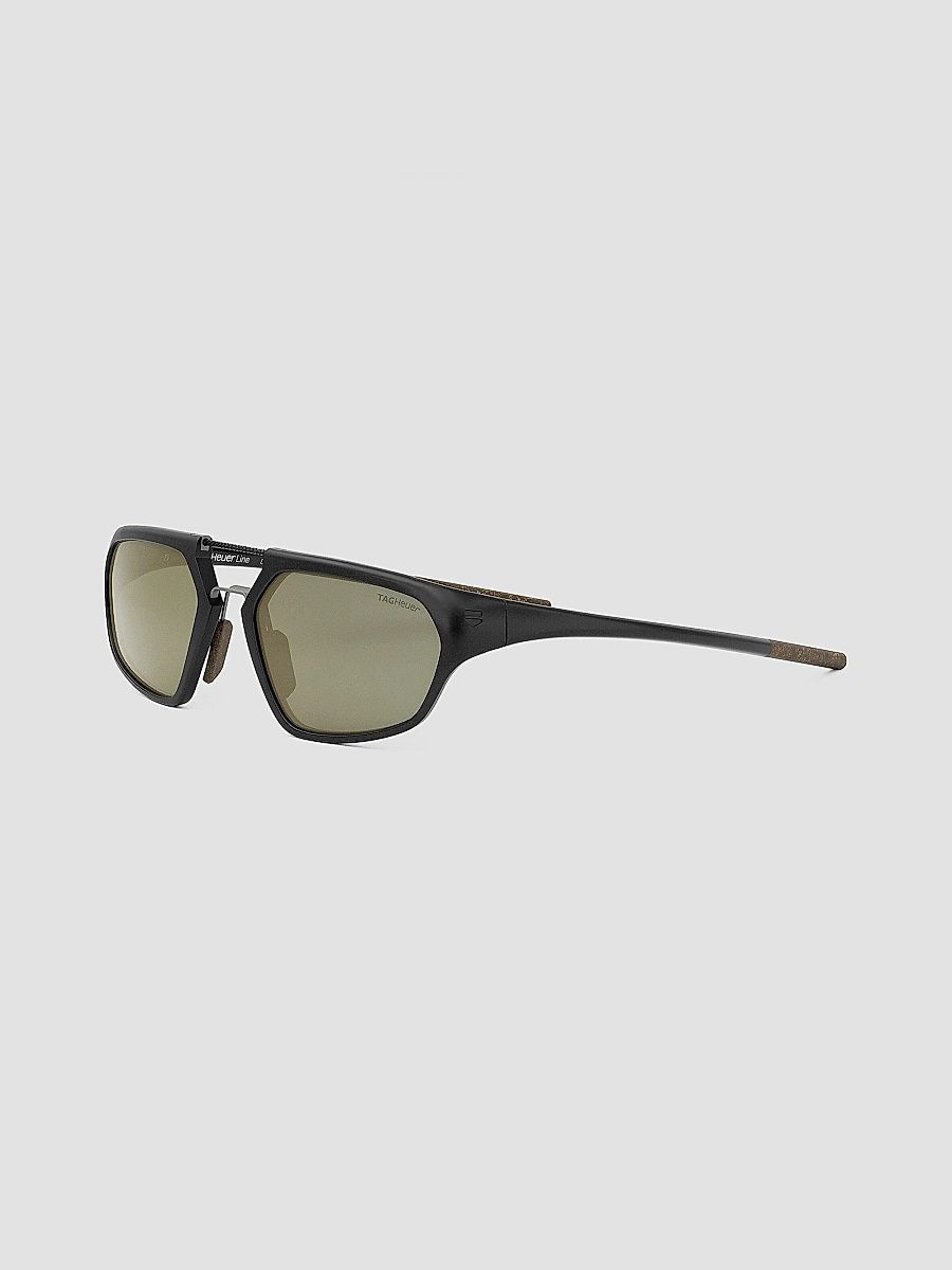 TAG Heuer Men's Line 55MM Geometric Sunglasses - Green Black