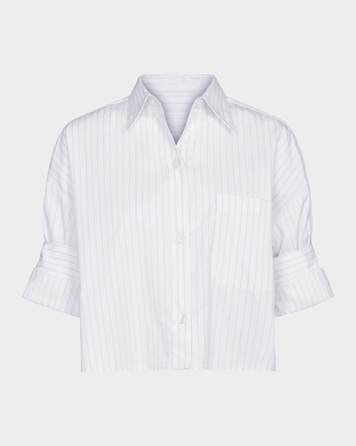 Next Ex Striped Cropped Shirt