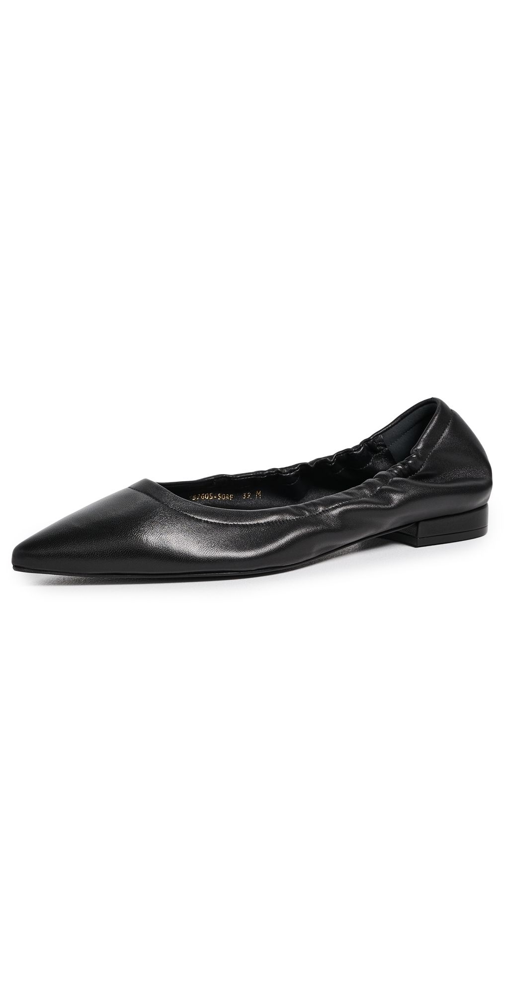 Margaux The Roma Flats Black Nappa 38