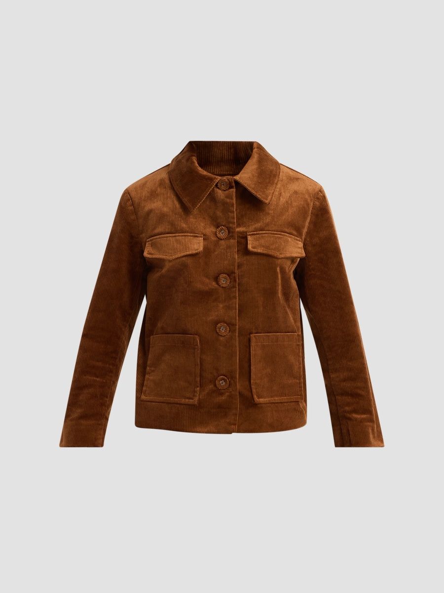 Ganni Women's The Corduroy Blazer - Tortoise Shell - Size 0
