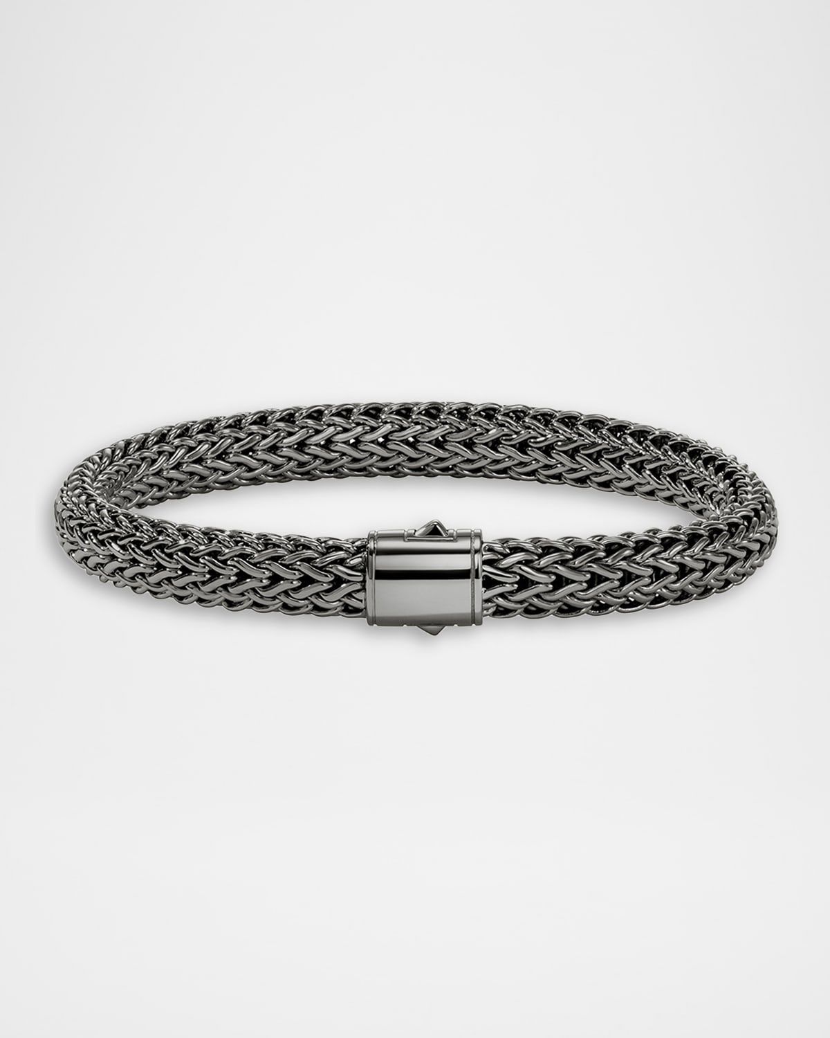 Men & apos;s Dark Sterling Silver Icon Bracelet