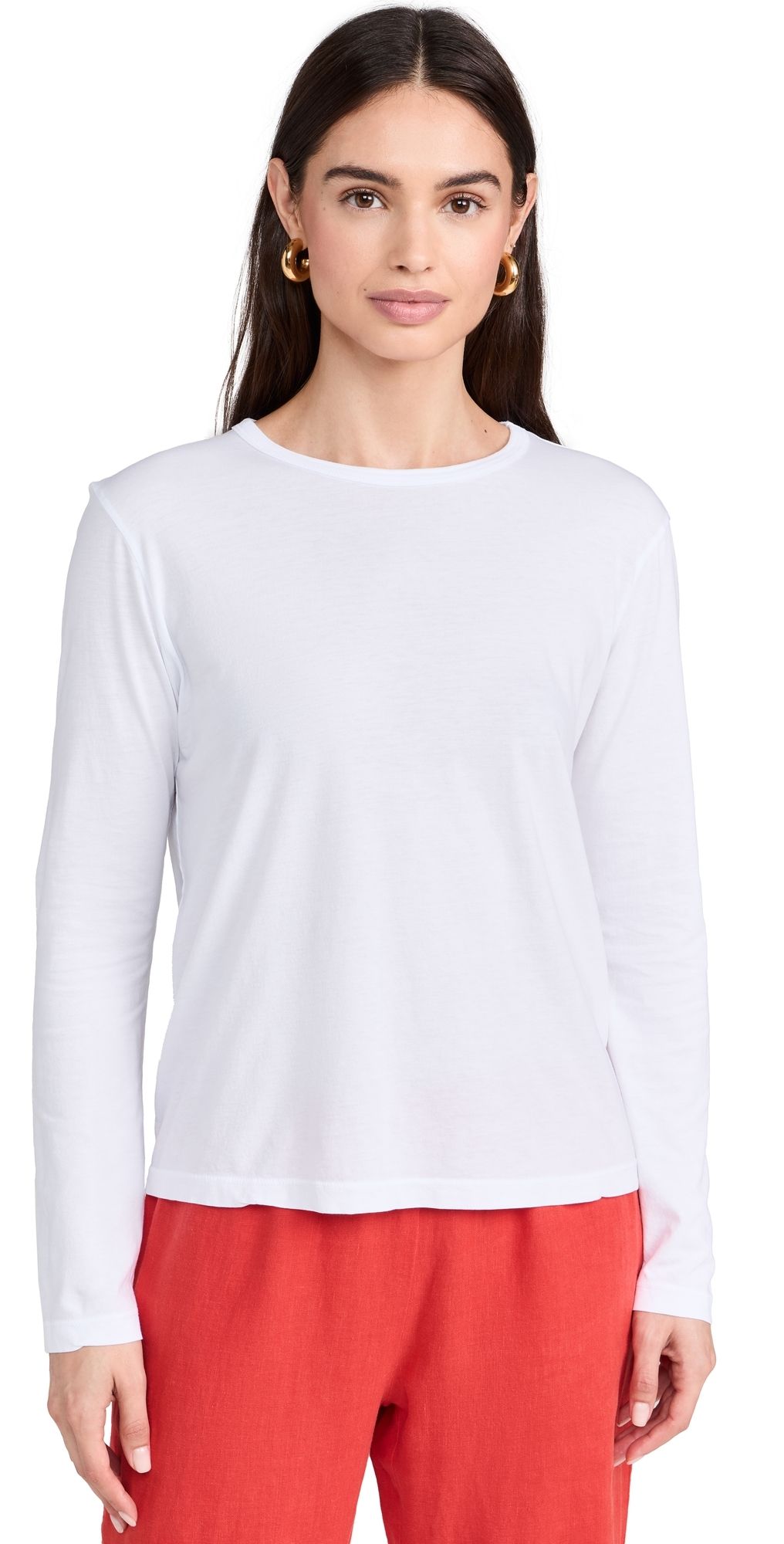 DONNI. The Jersey Relaxed Long Sleeve Tee Powder XXS