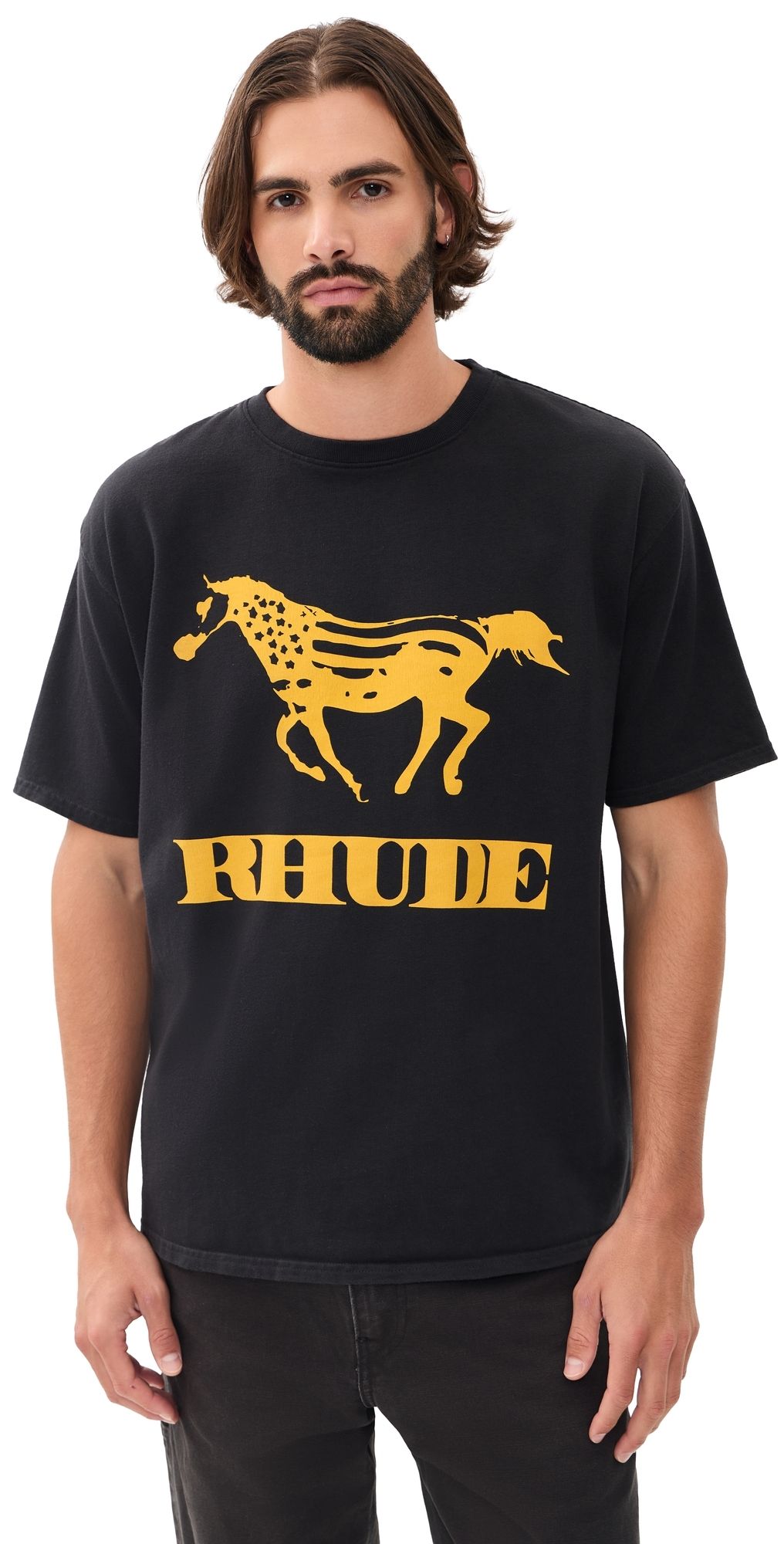 Rhude Dinero Tee Vintage Black/Yellow M