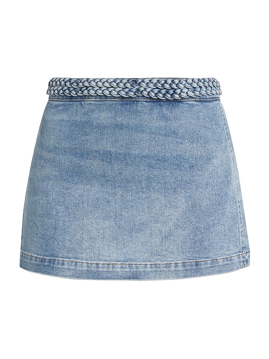 Women's Lakelyn Braid Waistband Denim Skort - Peyton Vintage Blue - Size 31