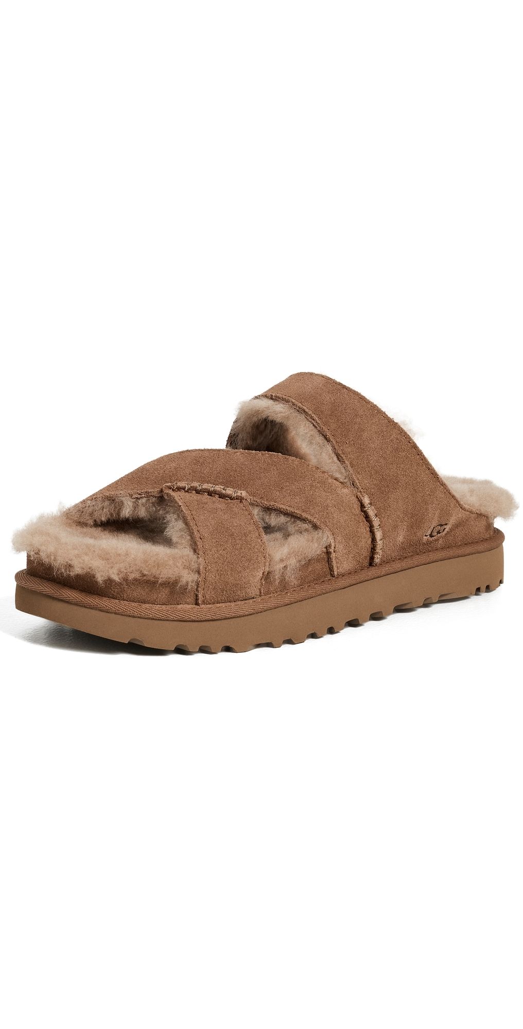 UGG Greenport Cross Strap Slides Chestnut 11