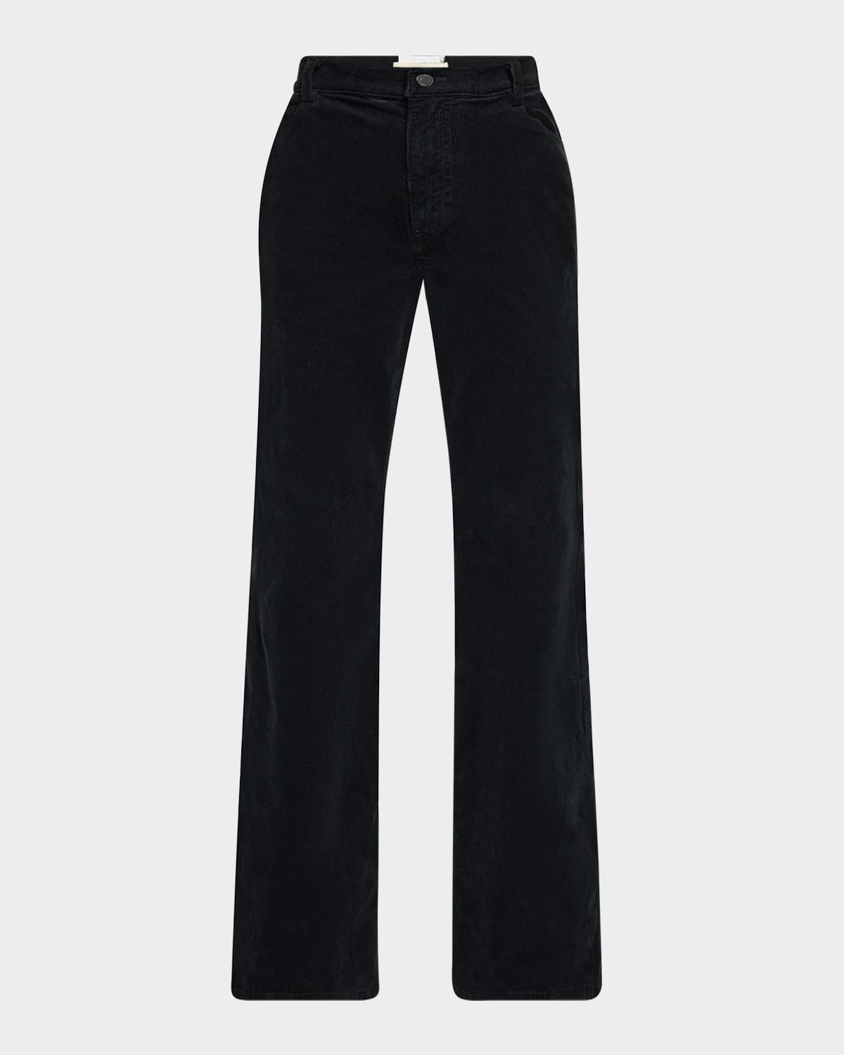 Roe Cotton Stretch Velvet Bootcut-Leg Pants