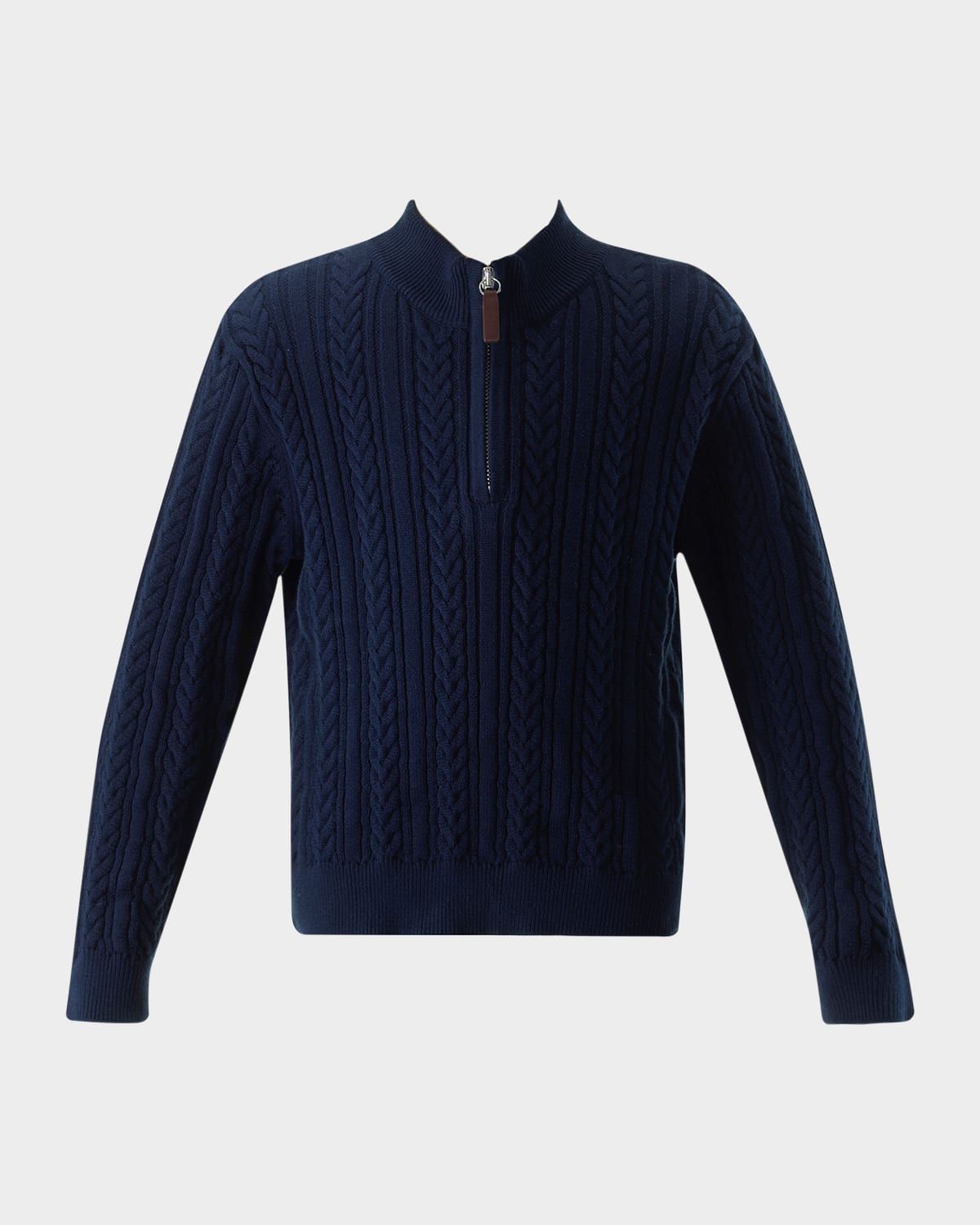 Boy & apos;s Half-Zip Cable-Knit Sweater, Size 2-10