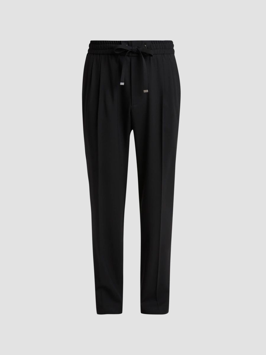 Dolce & Gabbana Men's Stretch-Virgin Wool Trousers - Black - Size 38