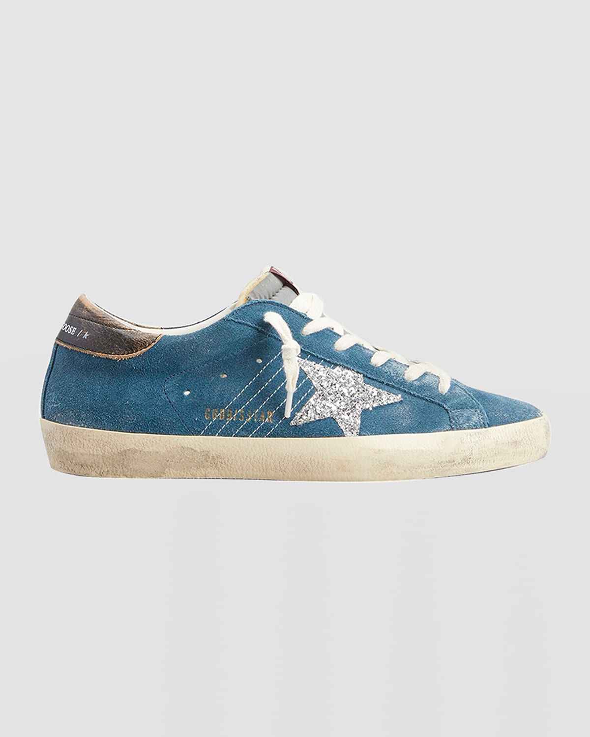 Super-Star Suede Glitter Low-Top Sneakers