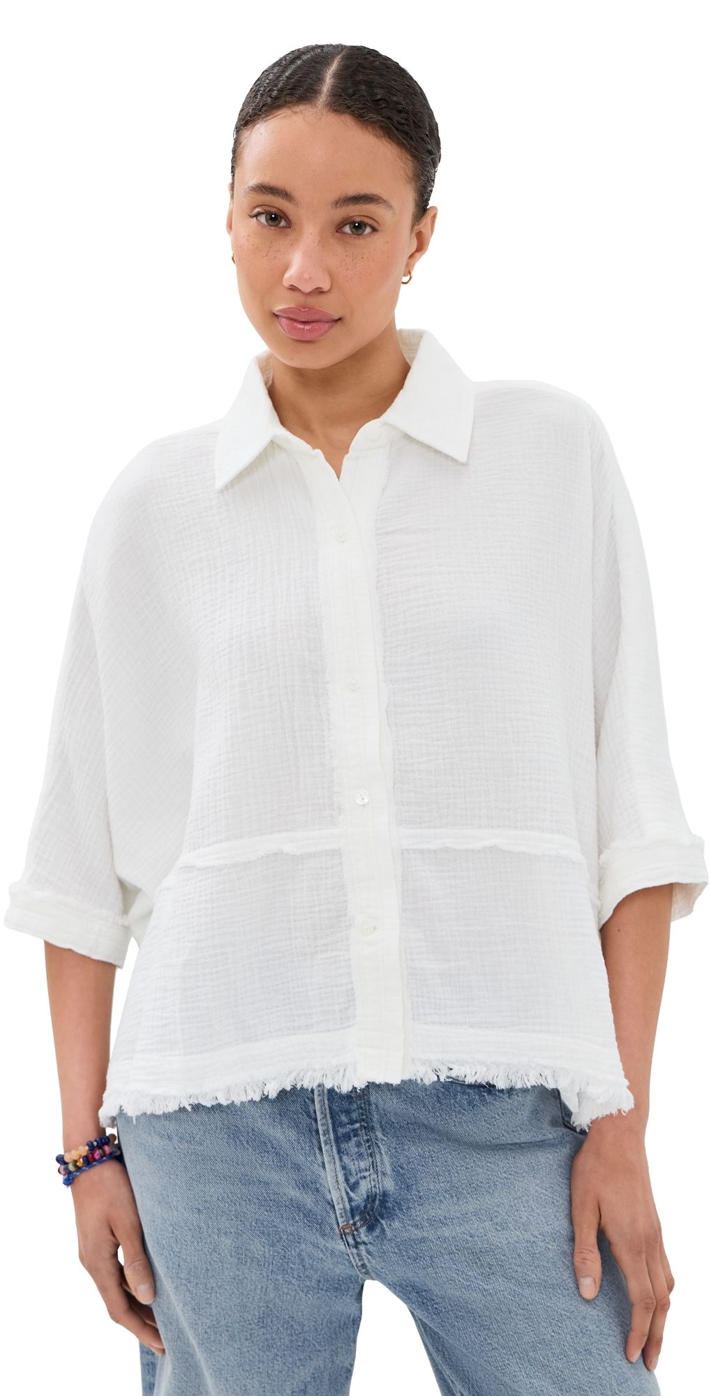 Free People Happy Days Top Clean Ivory XL