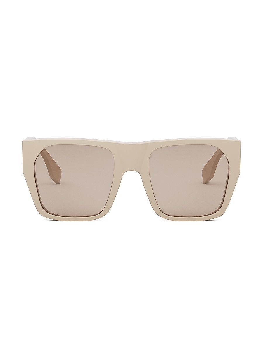 Women's Baguette 54MM Square Sunglasses - Beige Light Taupe
