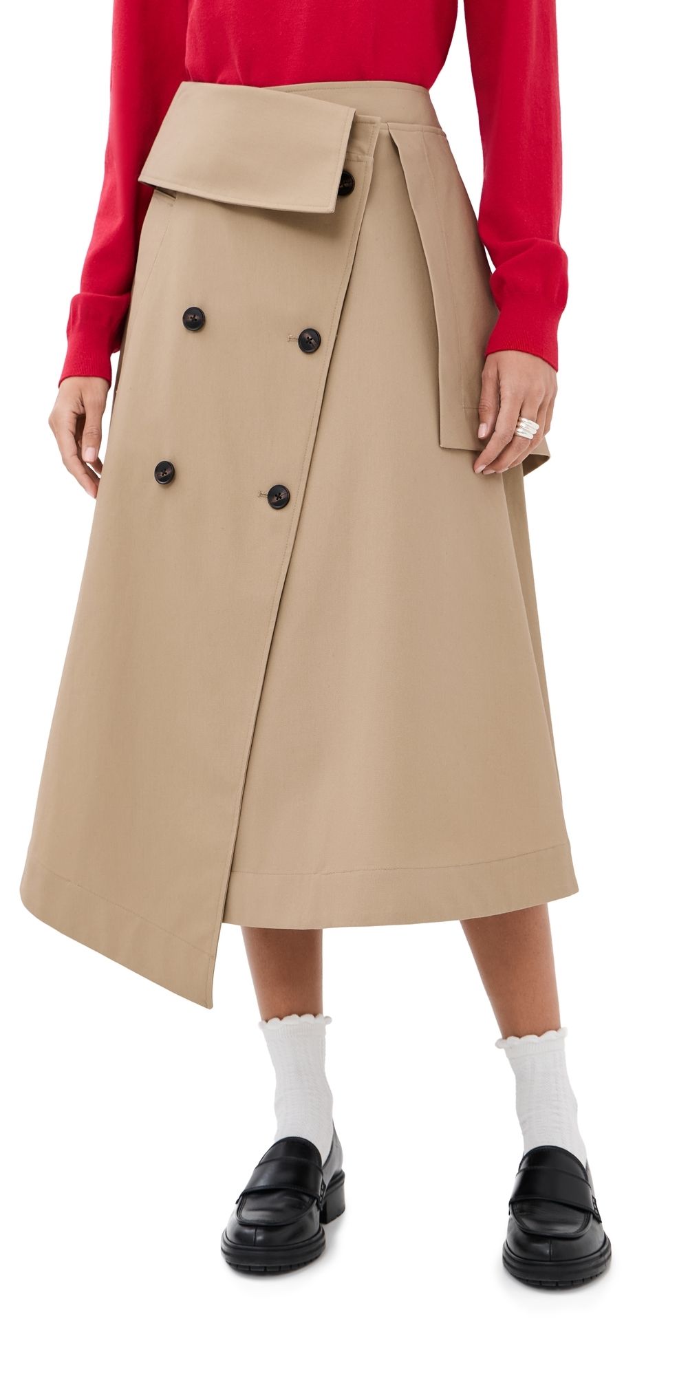 Róhe Deconstructed Trench Skirt Sand 36