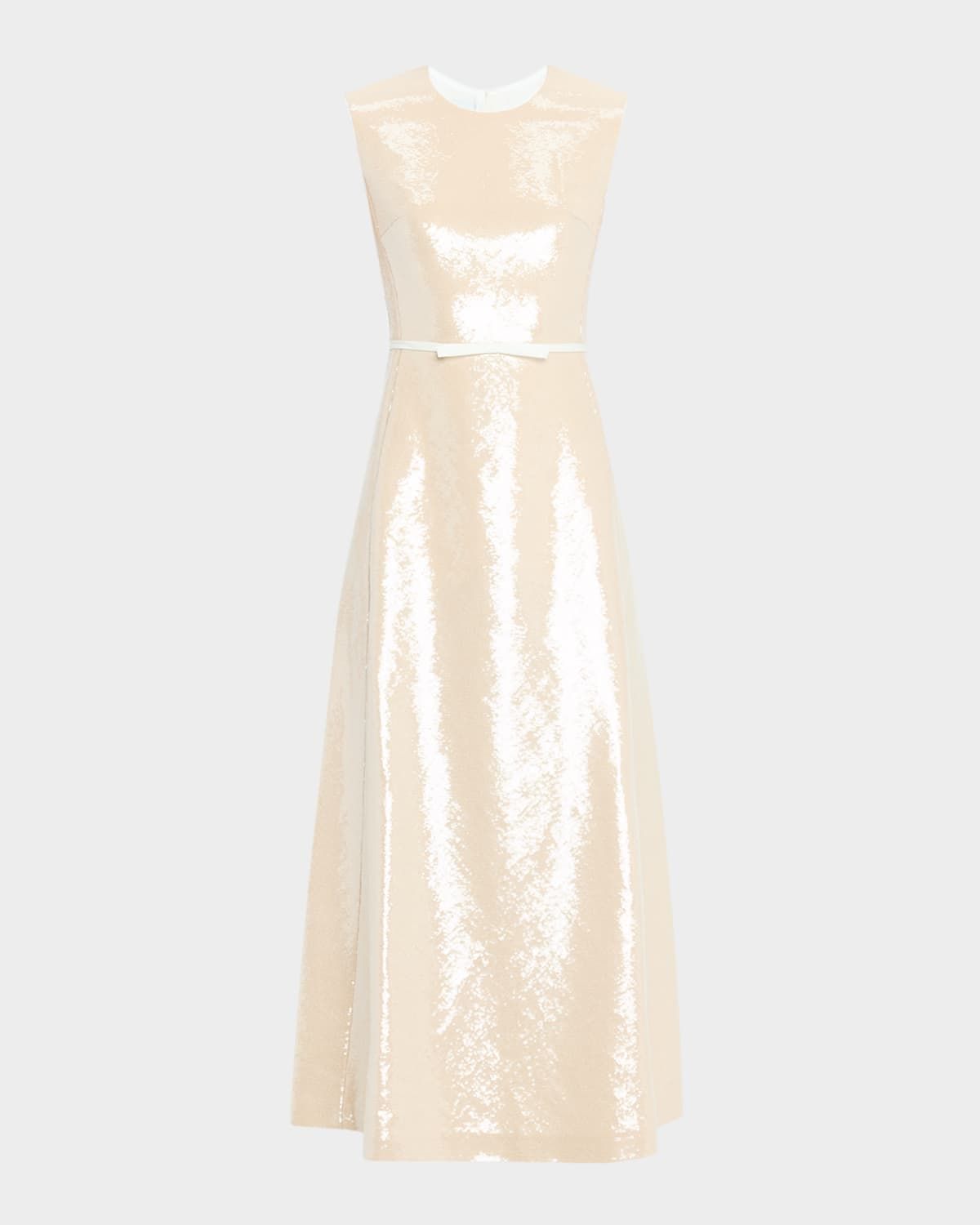 Sequined Sleeveless Ankle Dress