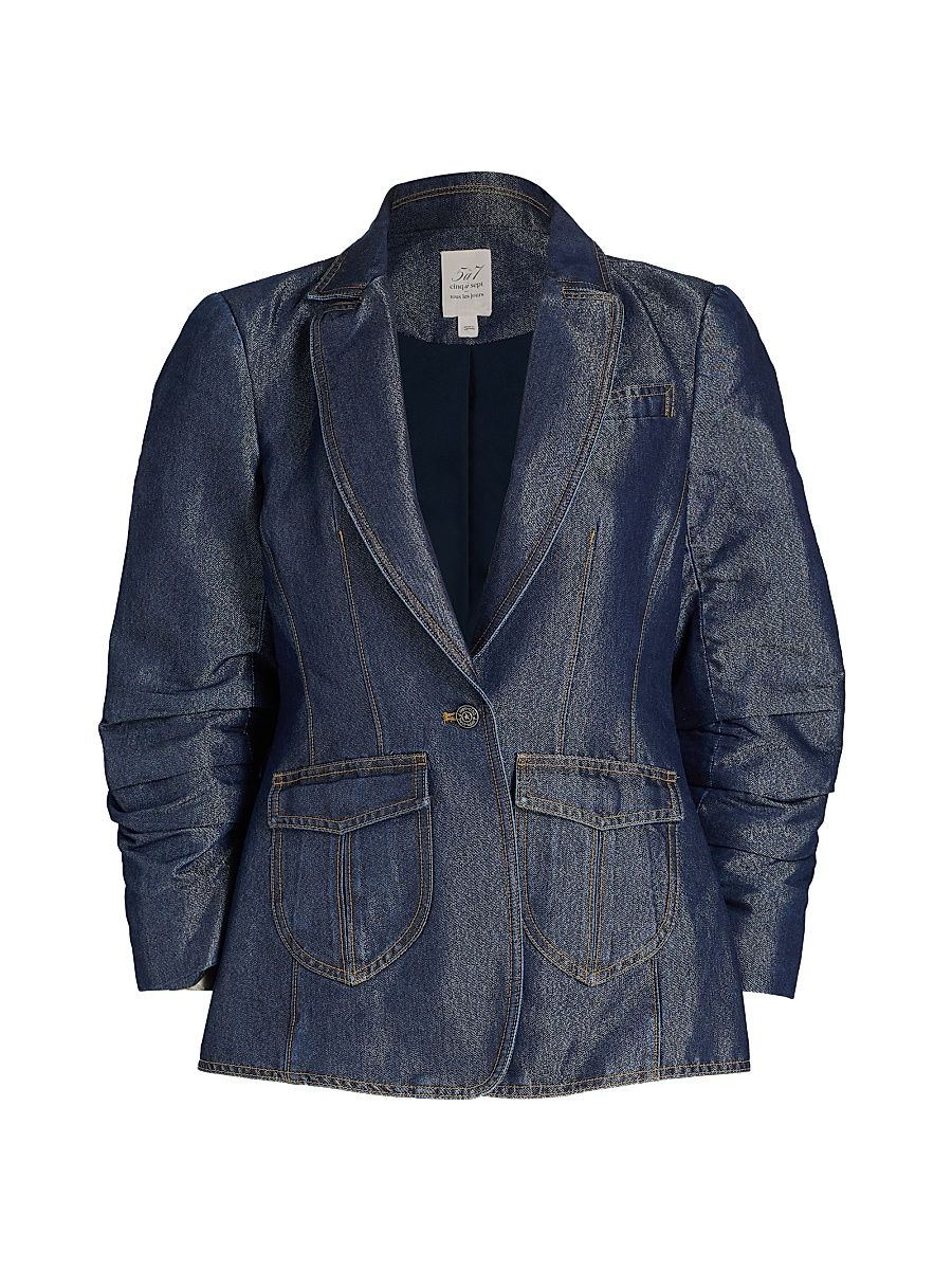 Women's Louisa Shimmer Denim Jacket - Minuit - Size 12