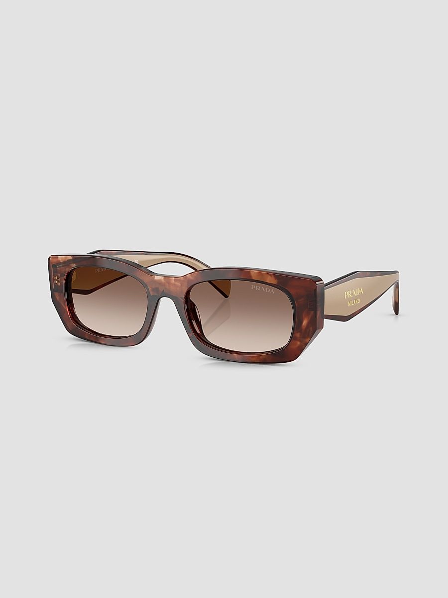 Women's B05S Rectangle Pillow Sunglasses - Brown