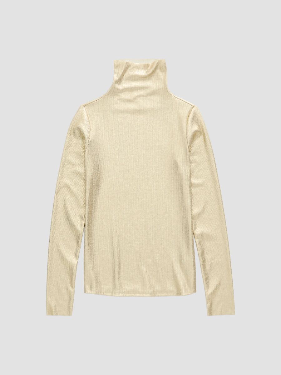 AG Jeans Women's Chels Metallic Turtleneck Sweater - Showtime - Size XS