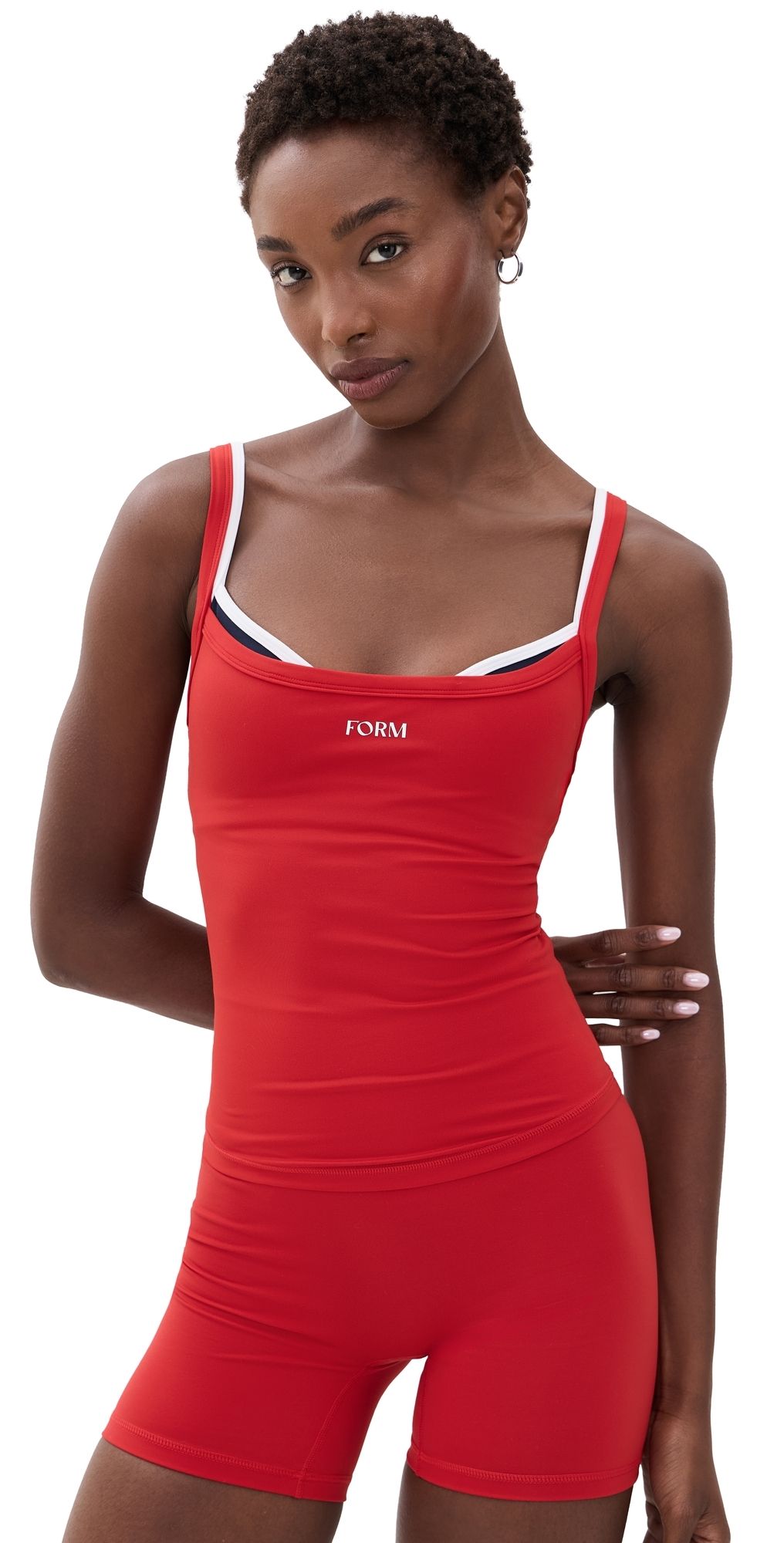 FORM Layered Cami Cherry/Navy/White XL