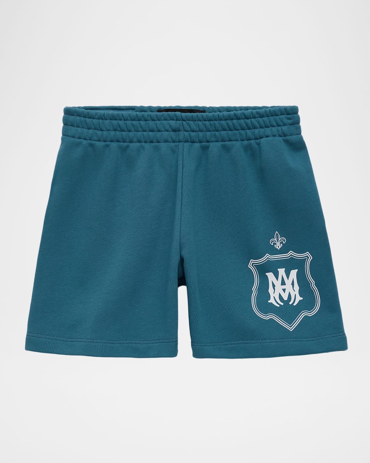 Kid & apos;s MA Crest Cotton Shorts, Size 4-12