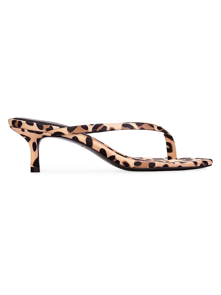 Women's Tash 50MM Satin Mules - Cheetah Satin - Size 12