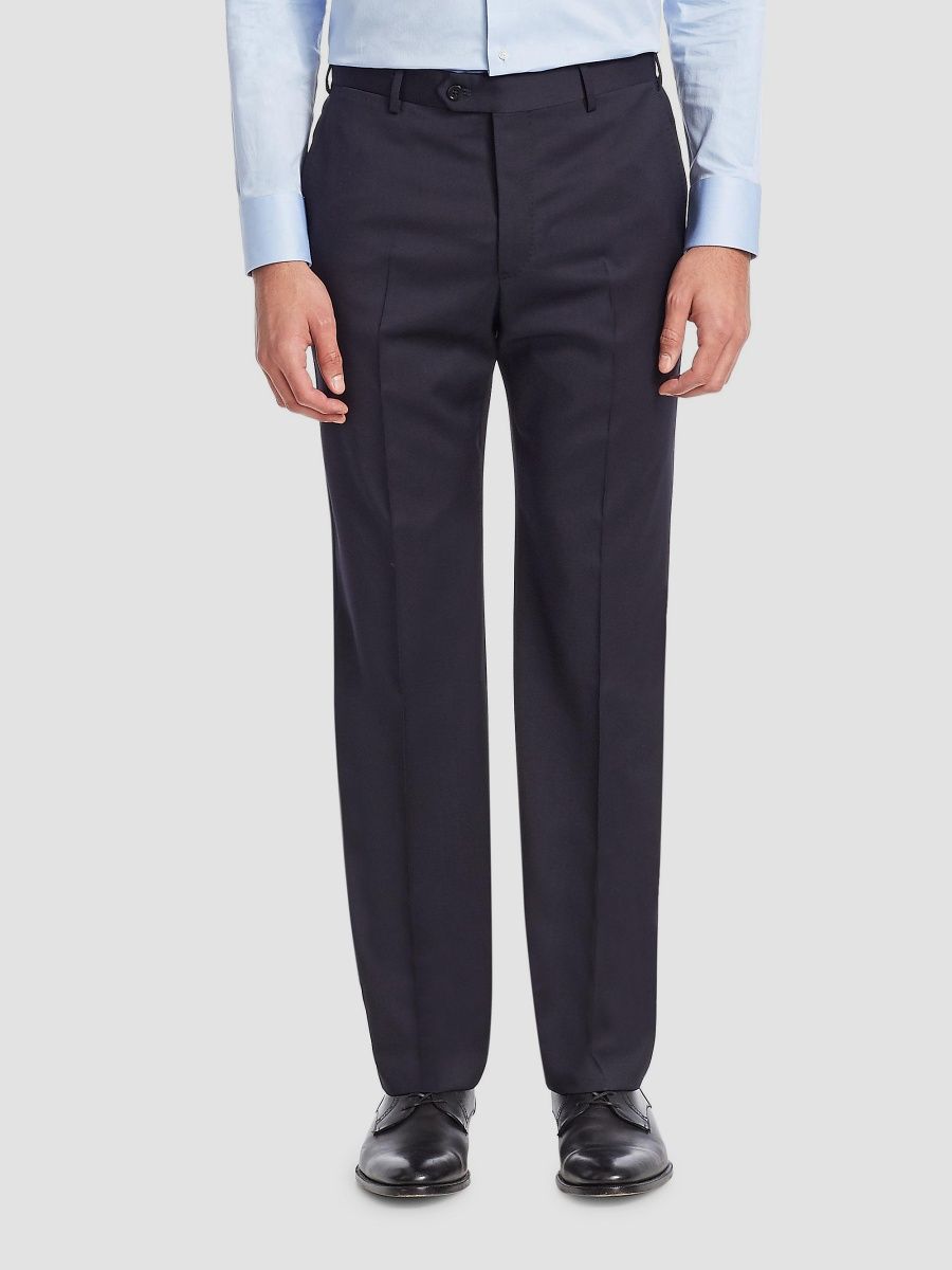 Emporio Armani Men's Navy Wool Trousers - Navy - Size 34