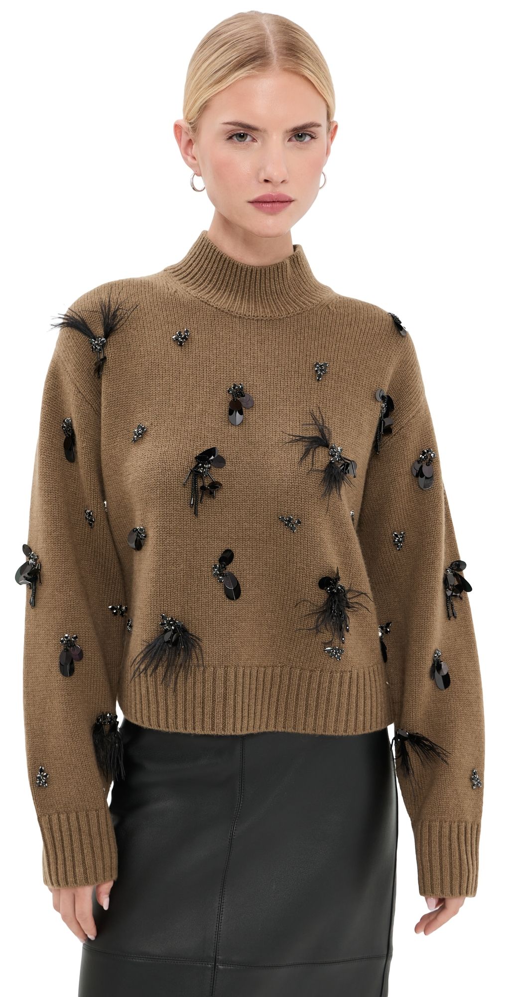 SIMKHAI Gabriette Sweater Dark Ochre L