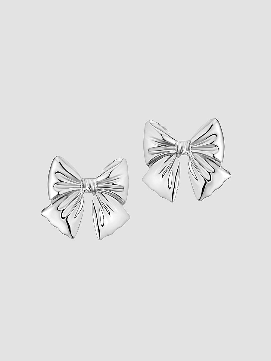 Women's In The Present Studs in Sterling Silver - Silver