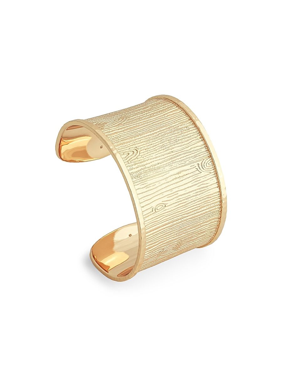 Women's Enchanted Forest 18K-Gold-Plated Bark Cuff - Gold