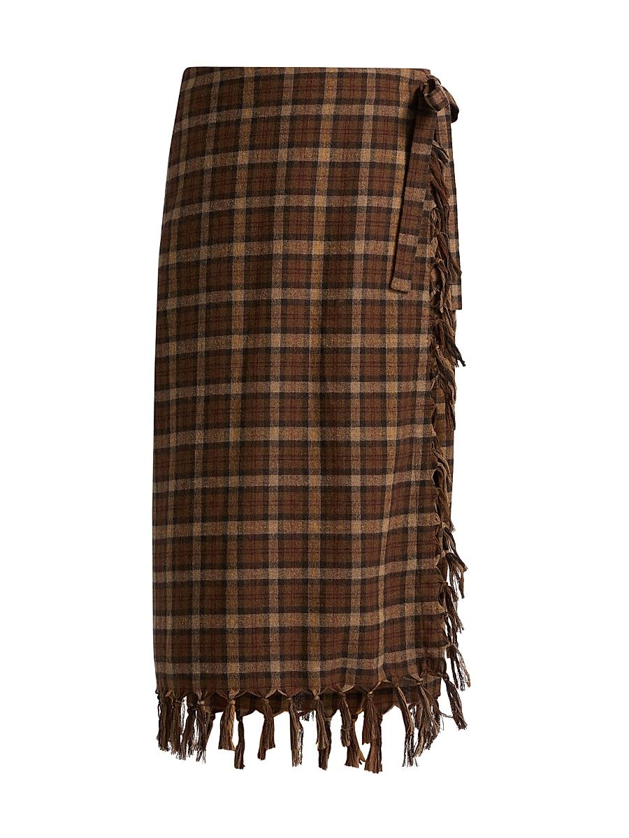 Women's Saskia Plaid Wool-Blend Pencil Skirt - Cornwall Plaid - Size XS