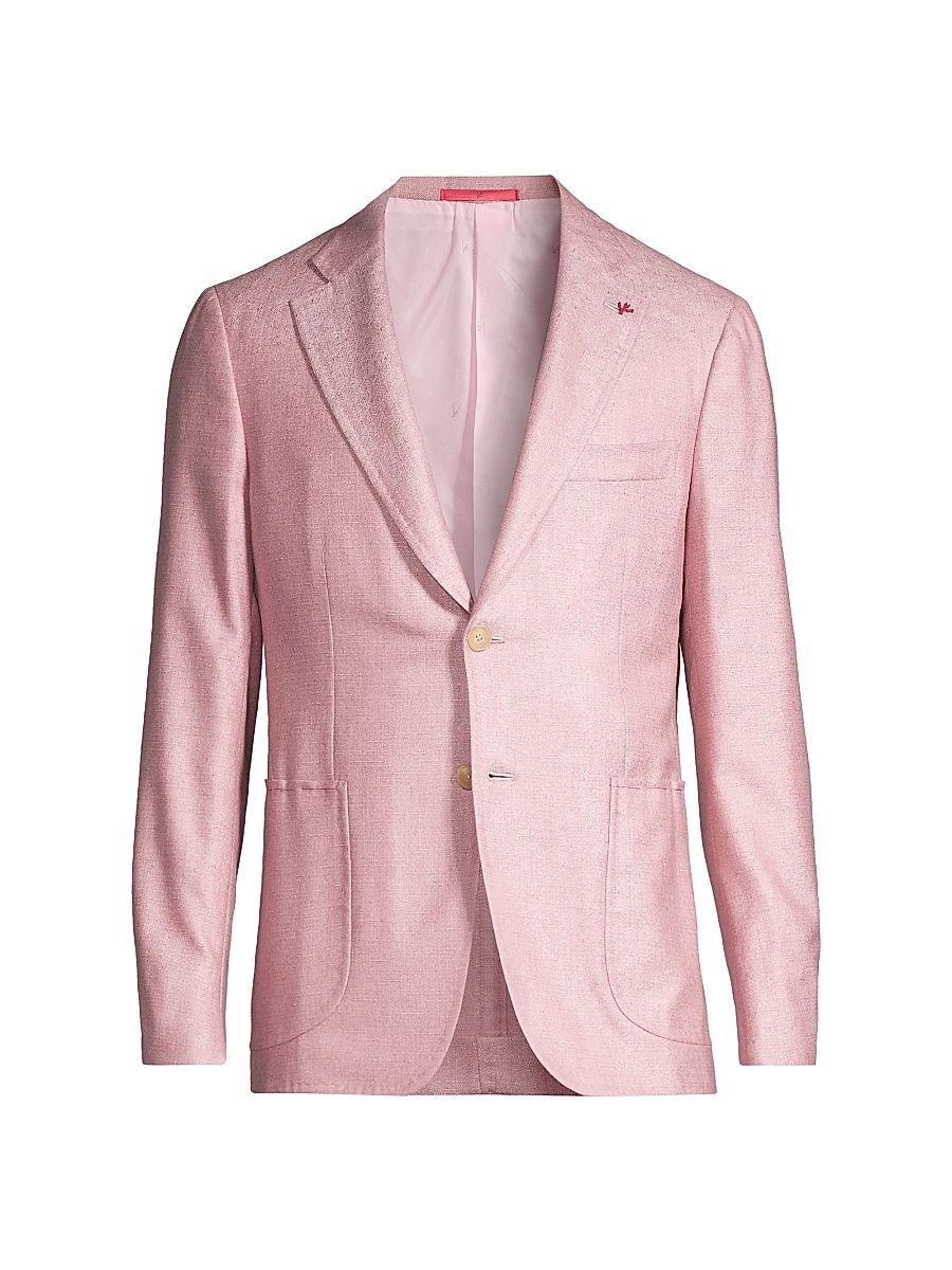 Men's Capri Silk & Cashmere-Blend Two-Button Sport Coat - Pink - Size 38