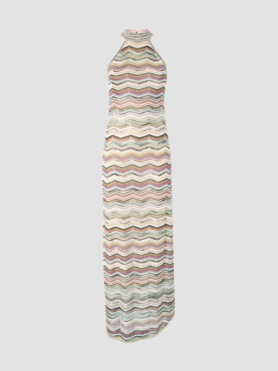 Missoni Women's Zigzag Sleeveless Maxi Dress - Multicolor - Size 4