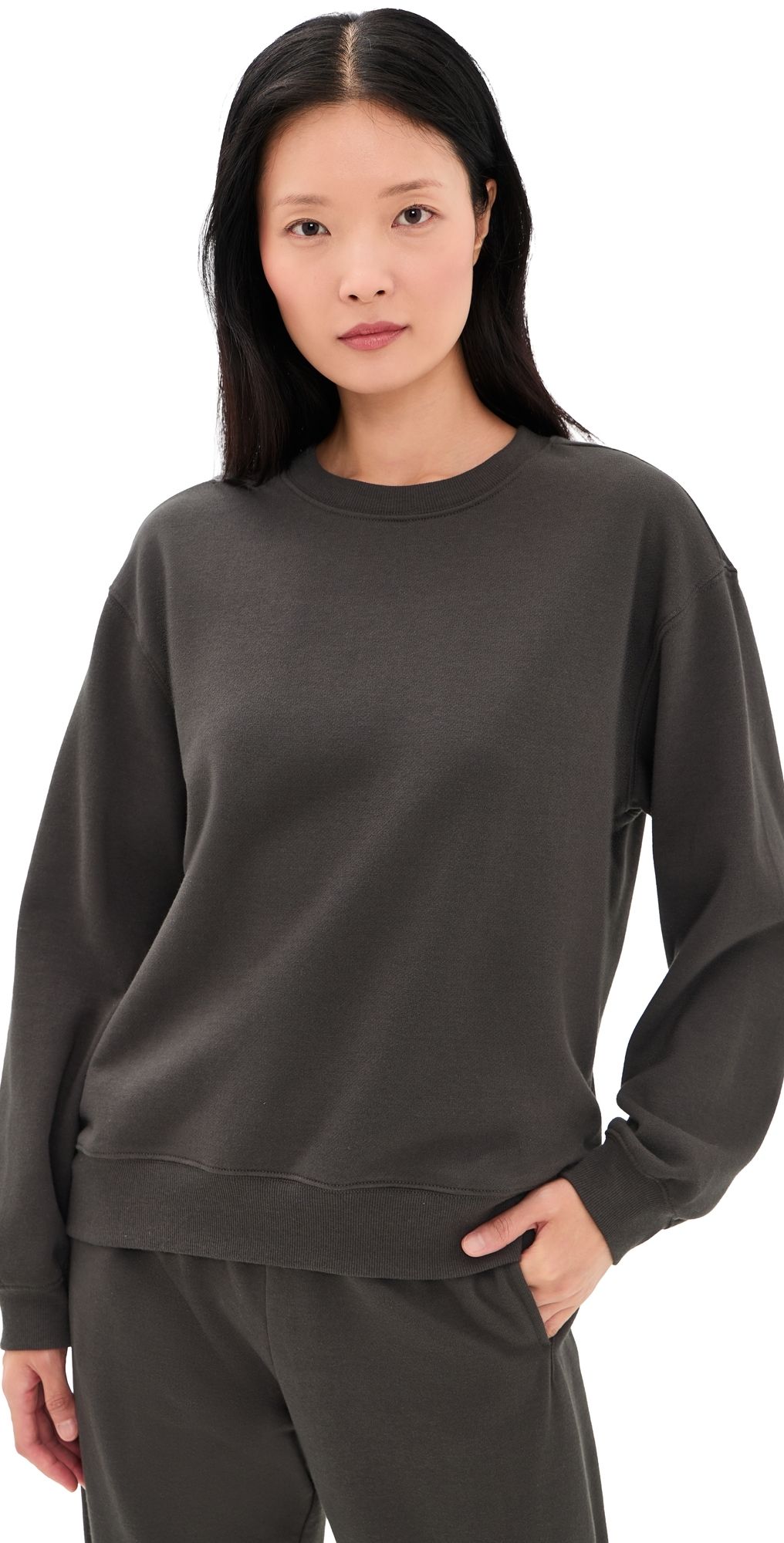 Z Supply Boyfriend Sweatshirt Ash Black S