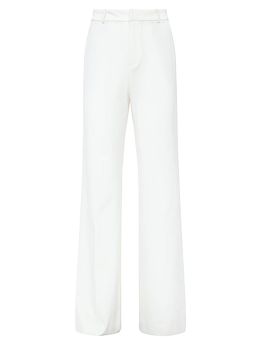 Women's Livvy Stretch Straight-Leg Trousers - White - Size 14